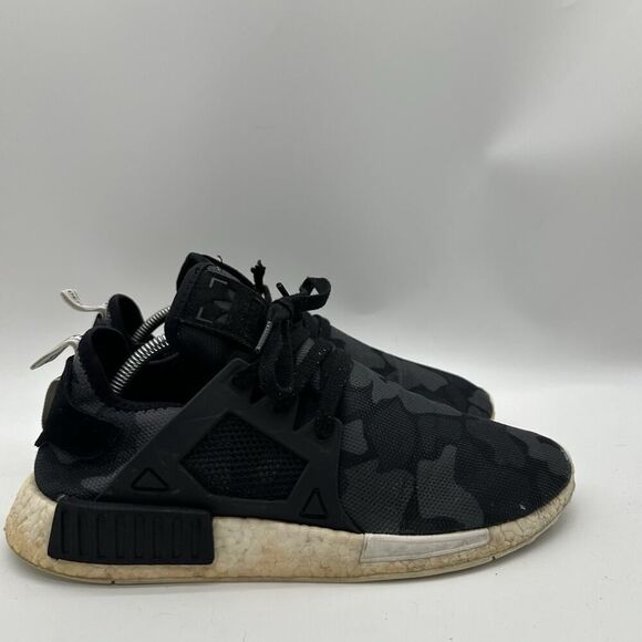 Mens Size 10.5 Adidas NMD XR1 Boost Black Gray Duck Camo Sneaker Shoes BA7231 - Picture 1 of 9